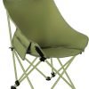 High Back Moon Camping Chairs Portable Large Heavy Duty Folding Saucer Lounge Chair with Side Storage Pocket Head Padded, Supports up to 400lbs