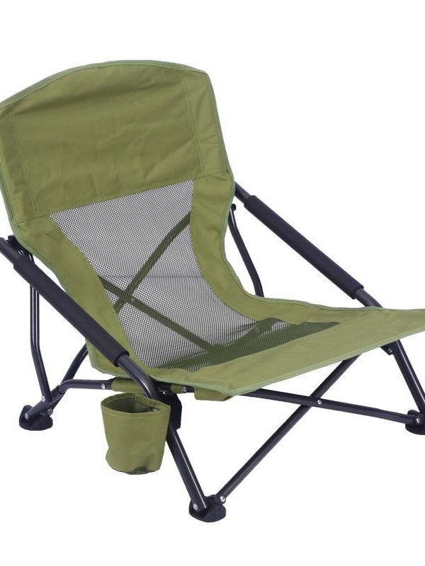 Wholesale green outdoor camping beach leisure fishing chairs, portable and steel alloy folding chairs