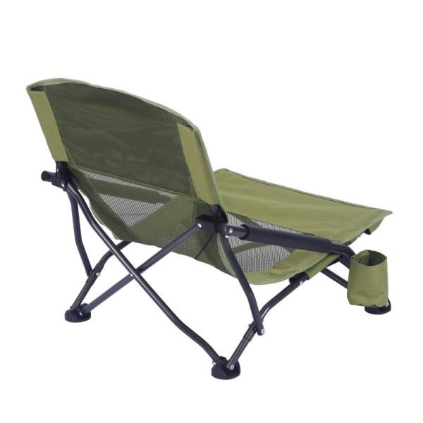 Wholesale green outdoor camping beach leisure fishing chairs, portable and steel alloy folding chairs