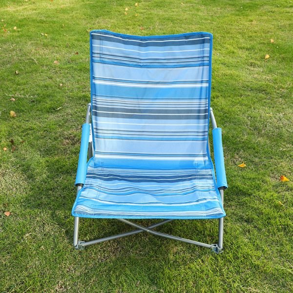 Wholesale blue outdoor camping beach leisure fishing chairs, portable and lightweight aluminum alloy folding chairs