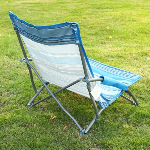 Wholesale blue outdoor camping beach leisure fishing chairs, portable and lightweight aluminum alloy folding chairs