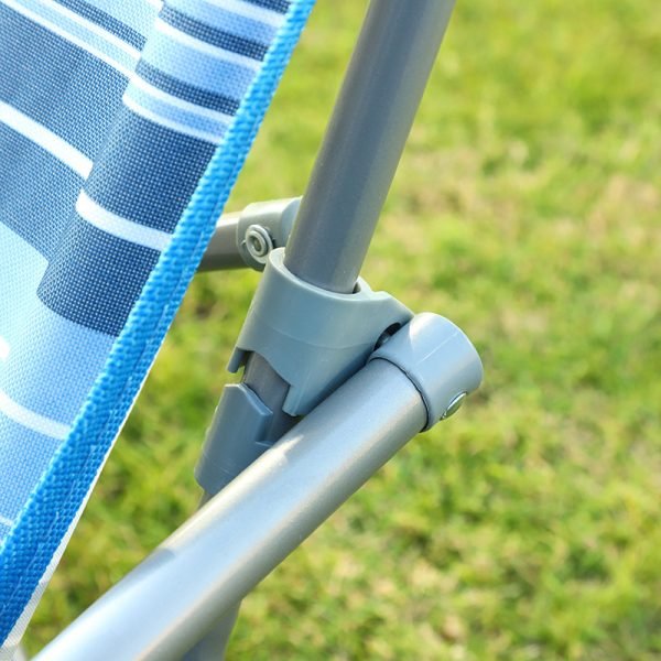 Wholesale blue outdoor camping beach leisure fishing chairs, portable and lightweight aluminum alloy folding chairs