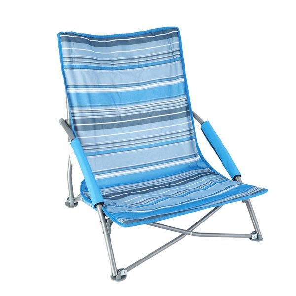 Wholesale blue outdoor camping beach leisure fishing chairs, portable and lightweight aluminum alloy folding chairs