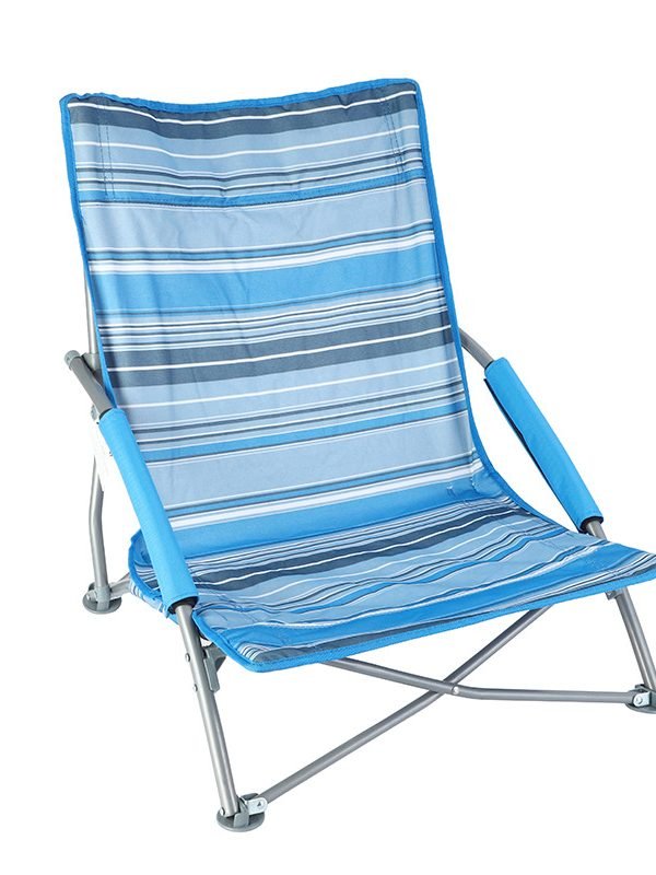 Wholesale blue outdoor camping beach leisure fishing chairs, portable and lightweight aluminum alloy folding chairs