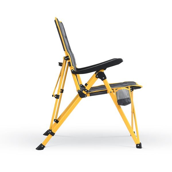 Hot Sale 3 Position Adjustable Outdoor Relax Reclining Metal Folding Camping Chair With Armrest