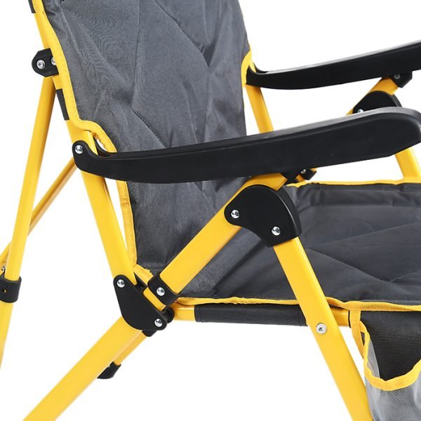 Hot Sale 3 Position Adjustable Outdoor Relax Reclining Metal Folding Camping Chair With Armrest