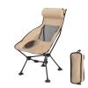 Customized Outdoor Folding Chair Camping Leisure Chair Triangle Structure Moon Chair