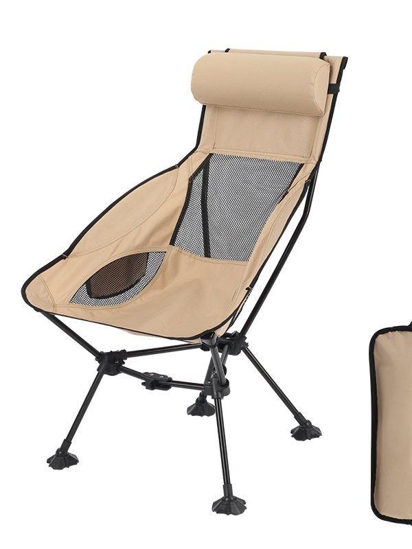 Customized Outdoor Folding Chair Camping Leisure Chair Triangle Structure Moon Chair