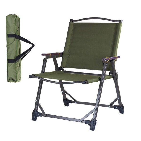 Customized Outdoor Ultralight Camping Equipment Aluminum Portable Folding Picnic Chair With Tactical Webbing