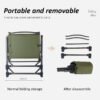 Customized Outdoor Ultralight Camping Equipment Aluminum Portable Folding Picnic Chair With Tactical Webbing