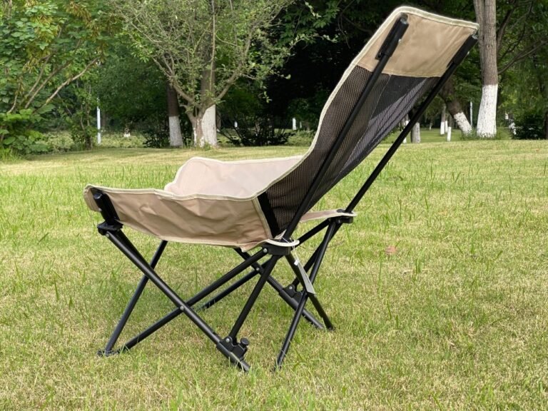 Camping chair supplier Wholesale portable moon camping chair steel frame Oxford fabric