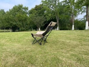 Camping chair supplier Wholesale portable moon camping chair steel frame Oxford fabric