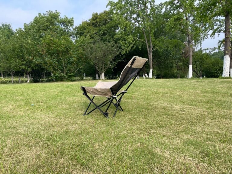 Camping chair supplier Wholesale portable moon camping chair steel frame Oxford fabric