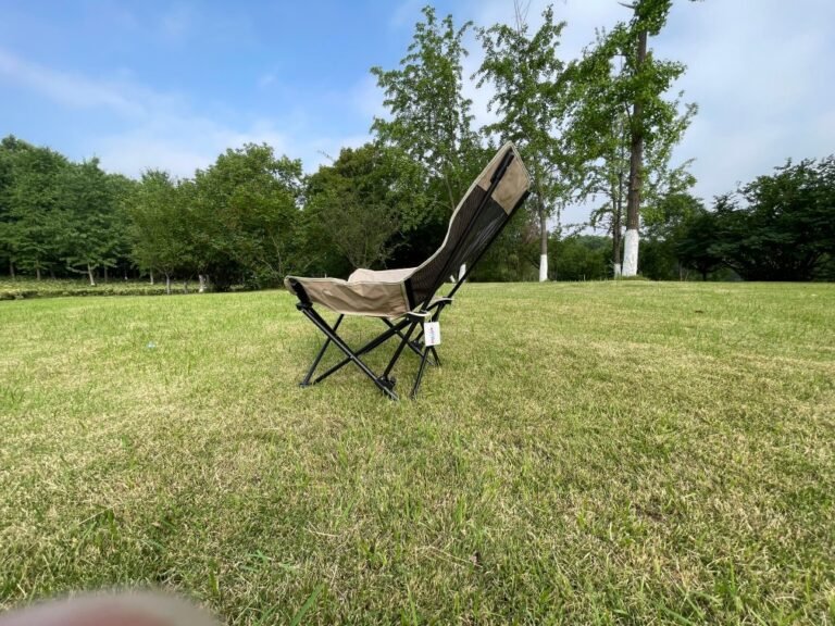 Camping chair supplier Wholesale portable moon camping chair steel frame Oxford fabric