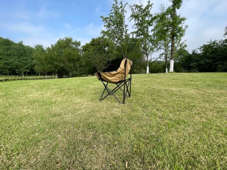 Camping chair supplier Wholesale portable moon camping chair steel frame Oxford fabric