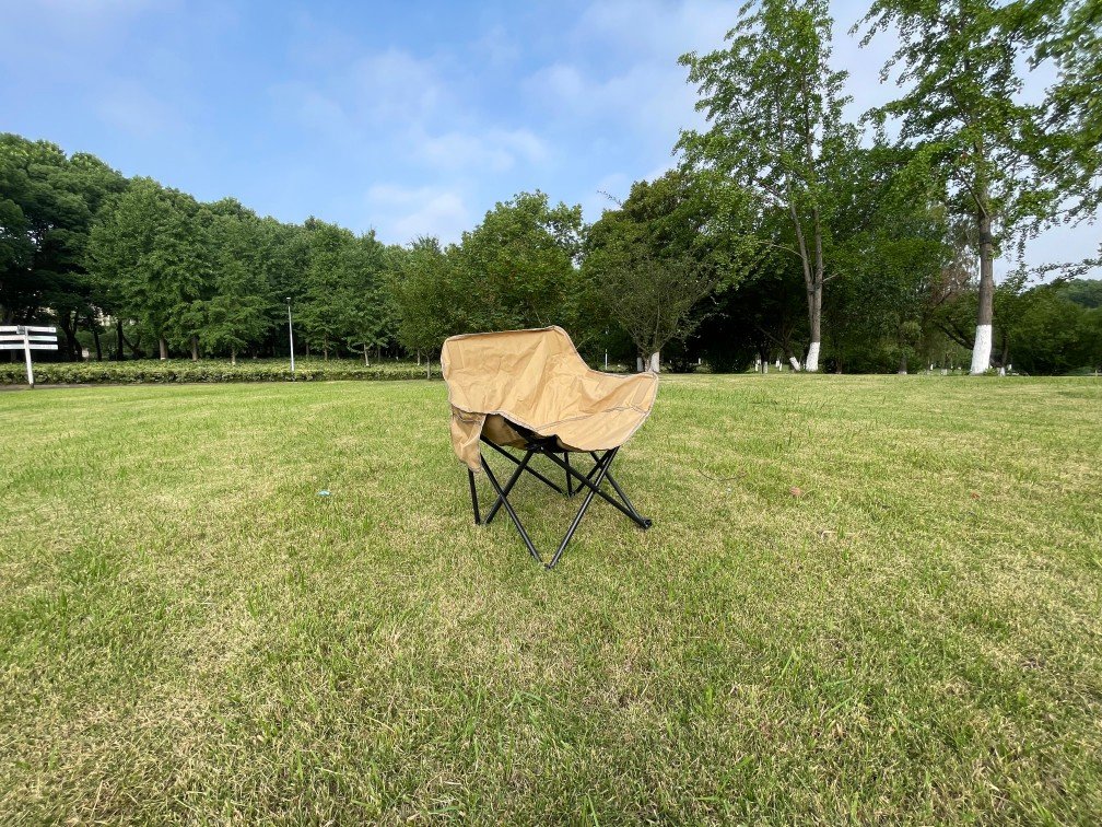 Camping chair supplier Wholesale portable moon camping chair steel frame Oxford fabric