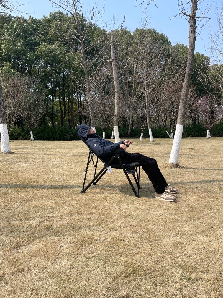 3 Position Adjustable Outdoor Relax Reclining Metal Folding Camping Chair With Armrest