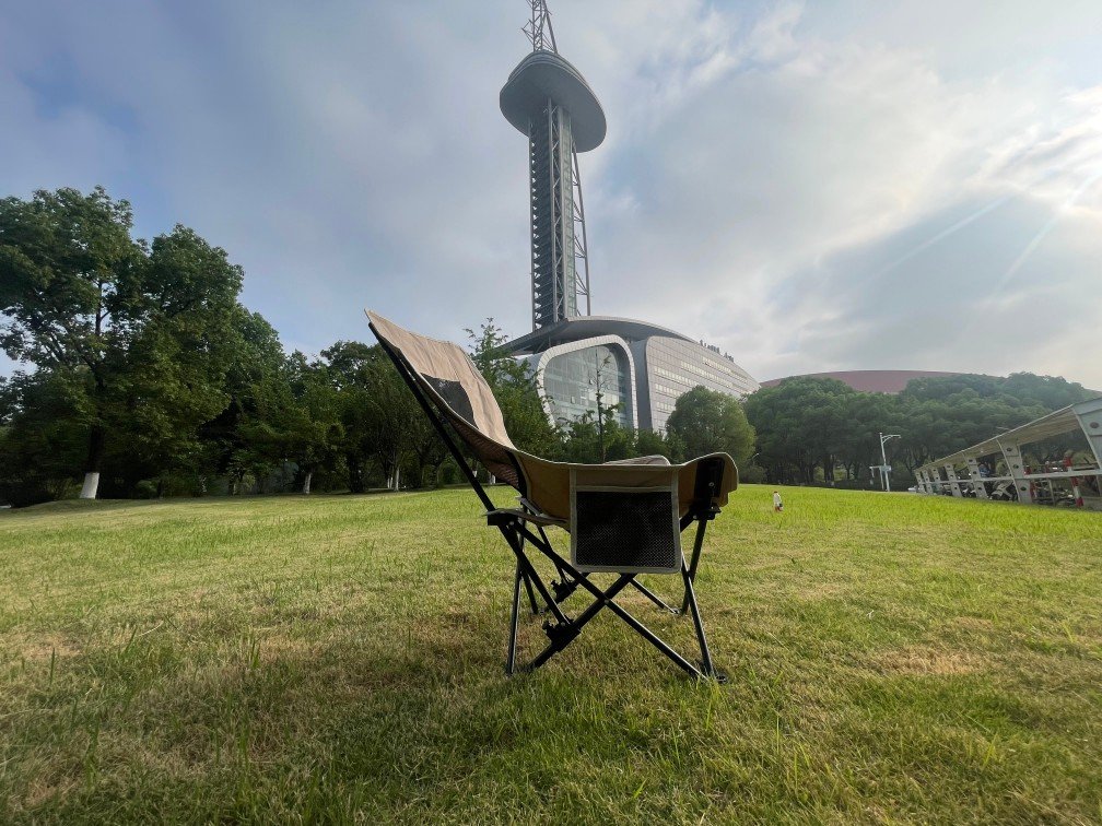 Camping chair supplier Wholesale portable moon camping chair steel frame Oxford fabric