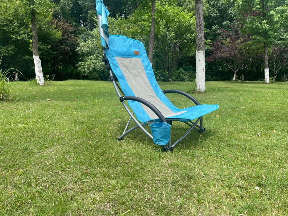 Beach chair supplier Wholesale portable moon camping chair steel frame Oxford fabric