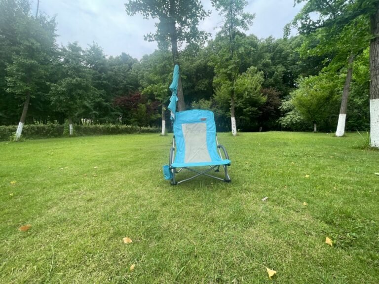 Beach chair supplier Wholesale portable moon camping chair steel frame Oxford fabric
